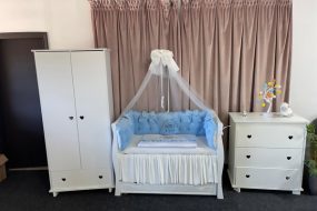 Set Regal Blue pentru pătuț – 11 piese din catifea moale și bumbac premium, personalizabil, pentru bebeluși – PeppiBambini